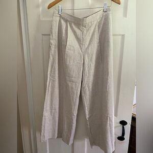 Elegant Cream Wide-Leg Pants